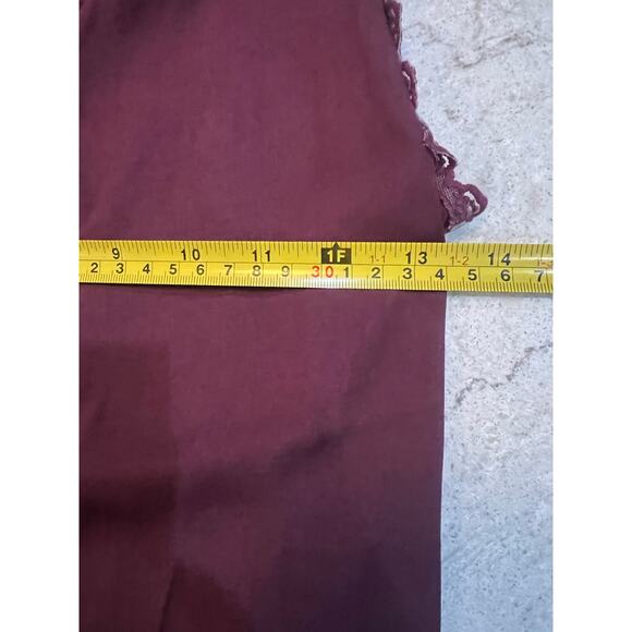 🍷 LOFT Maroon Cotton Henley Tank Top – Size XS - Picture 6 of 7